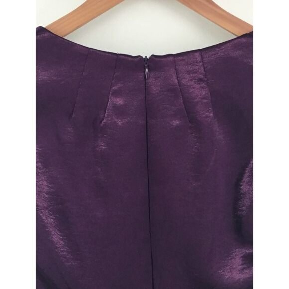 Connected Apparel Cap Sleeve Dress Size 6‎ Purple - Picture 4 of 5
